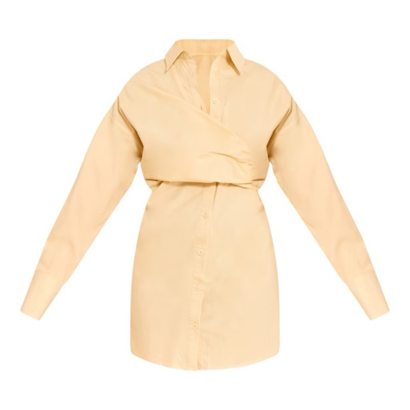 LEMON OVERLAY LONG SLEEVE SHIRT DRESS - Picture 5 of 5